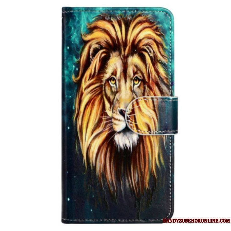 Housse iPhone 15 Lion Graphique à Lanière