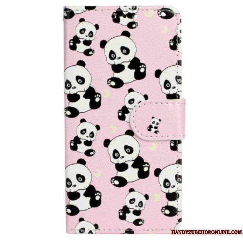 Housse iPhone 15 Petits Pandas à Lanière