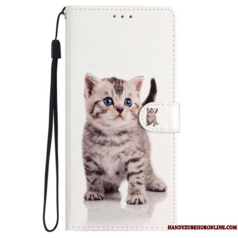 Housse iPhone 15 Plus Petit Chat à Lanière