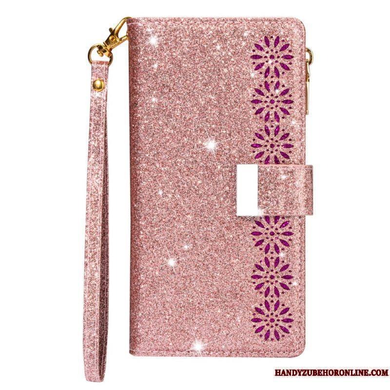 Housse iPhone 15 Pro Max Paillettes avec Porte-Monnaie