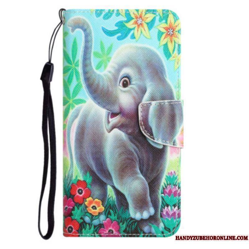 Housse iPhone 15 Promenade d'Éléphant à Lanière