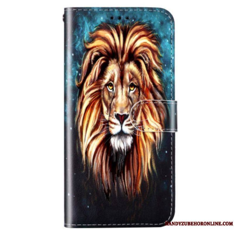 Housse xiaomi 12 Lite Lion à Lanière