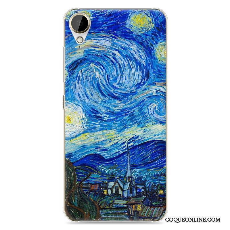 Htc Desire 10 Lifestyle Protection Étui Peinture Bleu Difficile Coque De Téléphone Dessin Animé