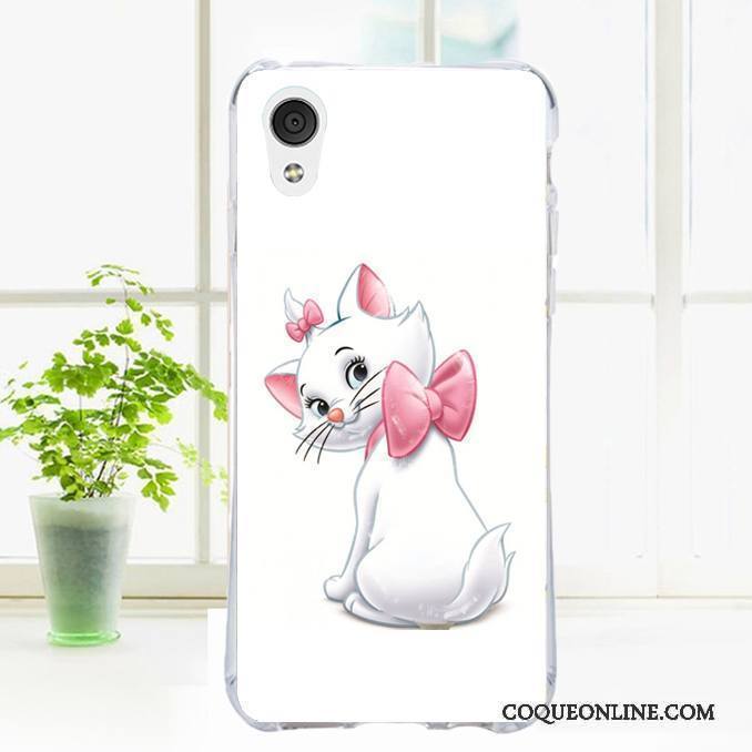 Htc Desire 530 Fluide Doux Charmant Coque Rose De Téléphone Dessin Animé Transparent