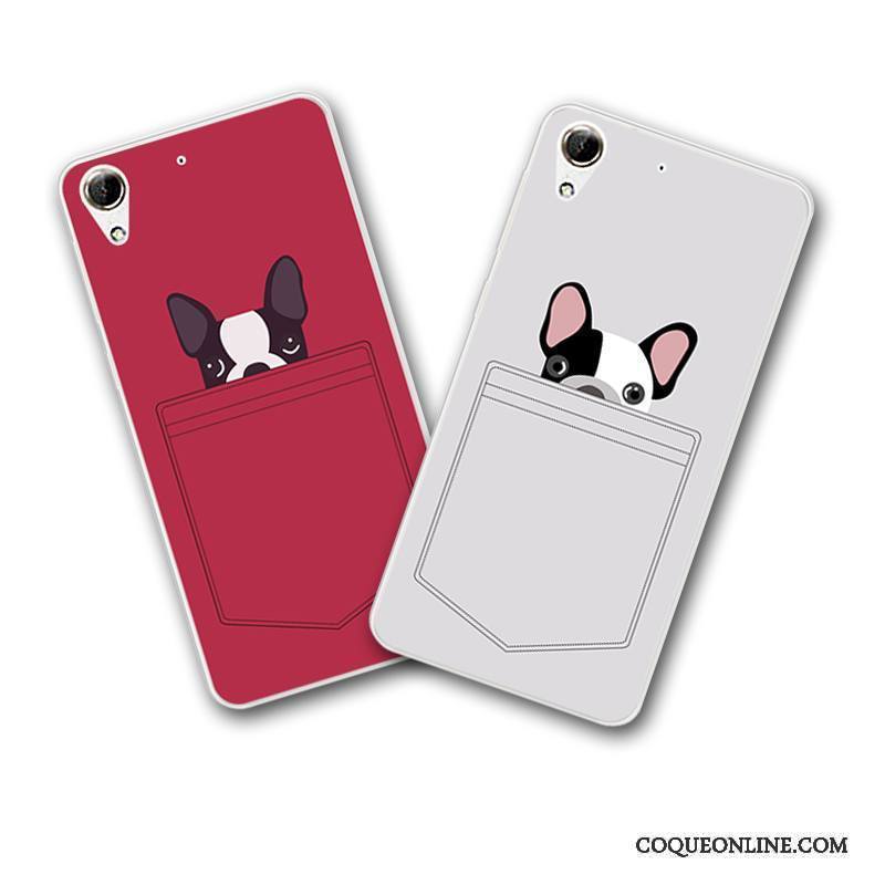 Htc Desire 728 Personnalité Dessin Animé Incassable Coque De Téléphone Rouge Étui Tout Compris