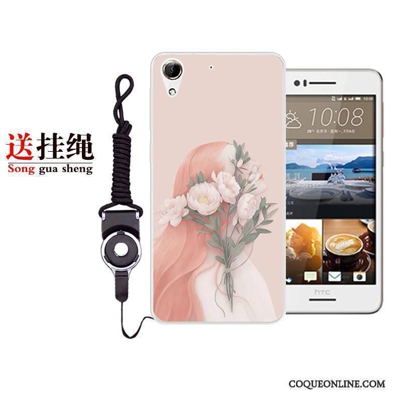 Htc Desire 728 Rouge Téléphone Portable Tout Compris Étui Rose Coque Art