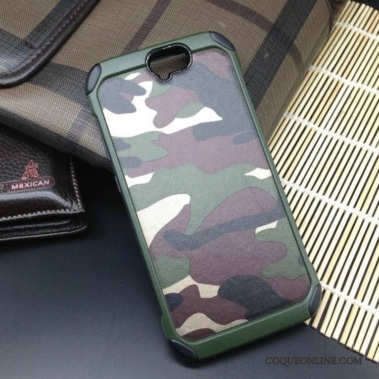 Htc One A9 Vert Camouflage Tendance Silicone Coque Incassable De Téléphone
