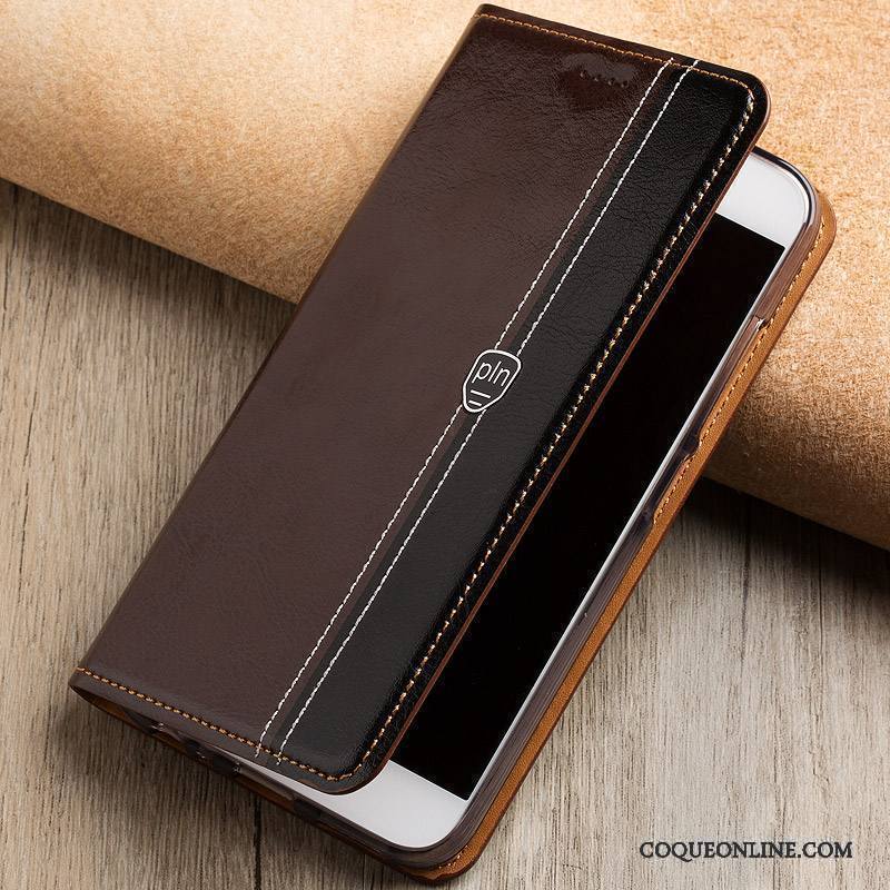 Htc One A9s Étui En Cuir Incassable Coque De Téléphone Protection Housse Téléphone Portable Cuir Véritable