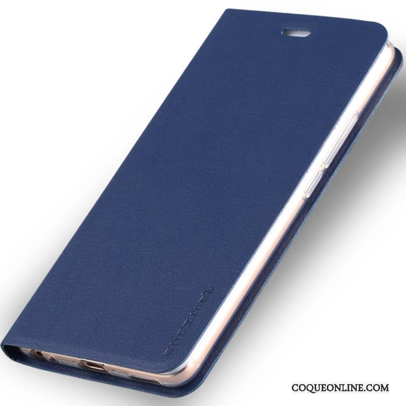 Htc One M7 Étui En Cuir Housse Coque De Téléphone Téléphone Portable Bleu