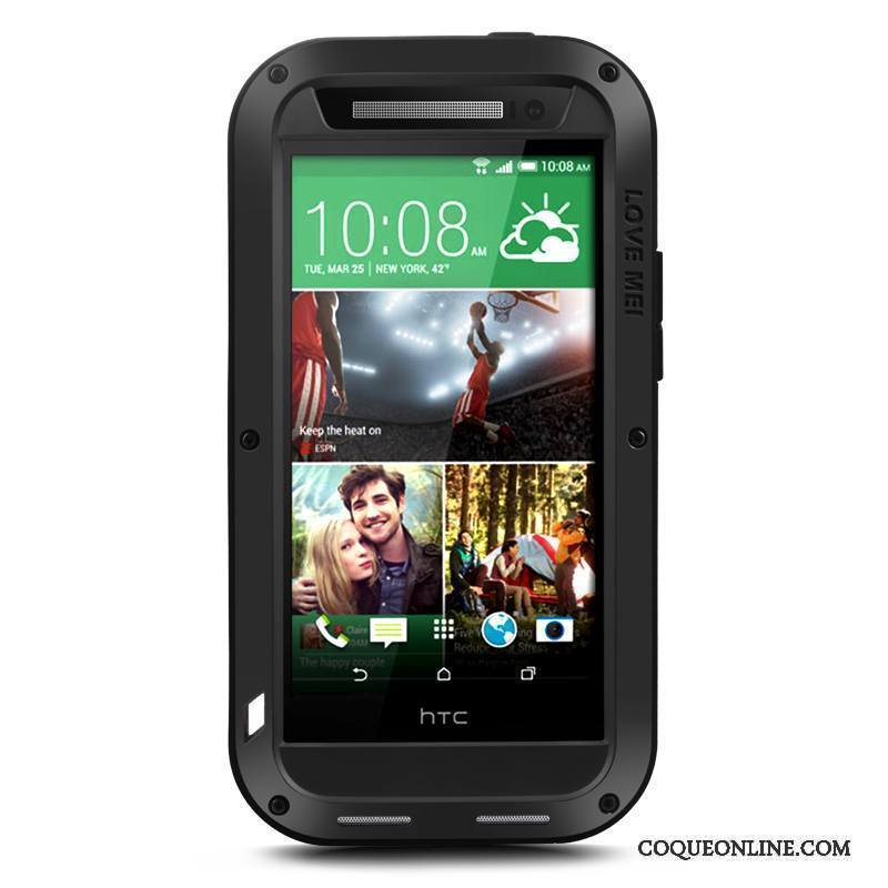 Htc One M8 Protection Trois Défenses Incassable Coque Étui Téléphone Portable Délavé En Daim