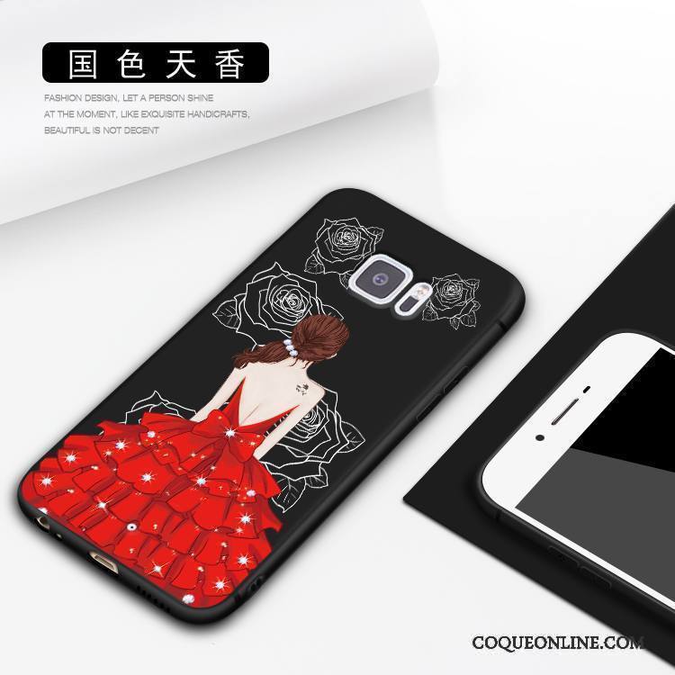 Htc U Ultra Charmant Noir Dessin Animé Peinture Coque Protection Étui