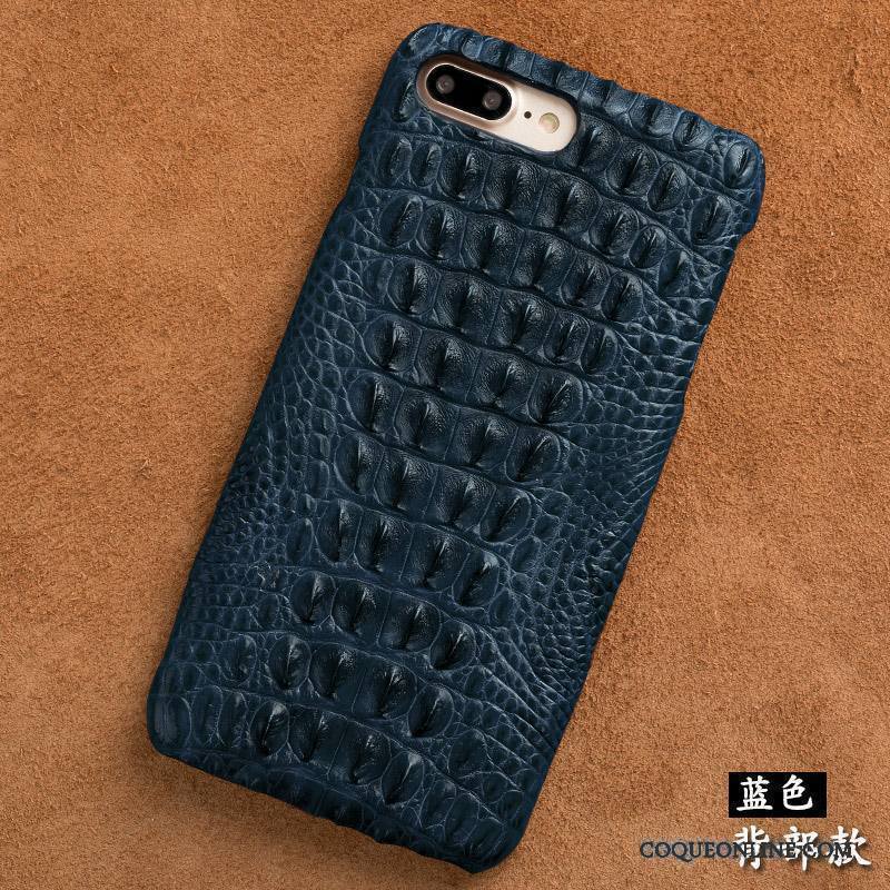 Htc U11 Coque Naturel Personnalisé Crocodile Bleu Incassable Cuir Véritable Luxe