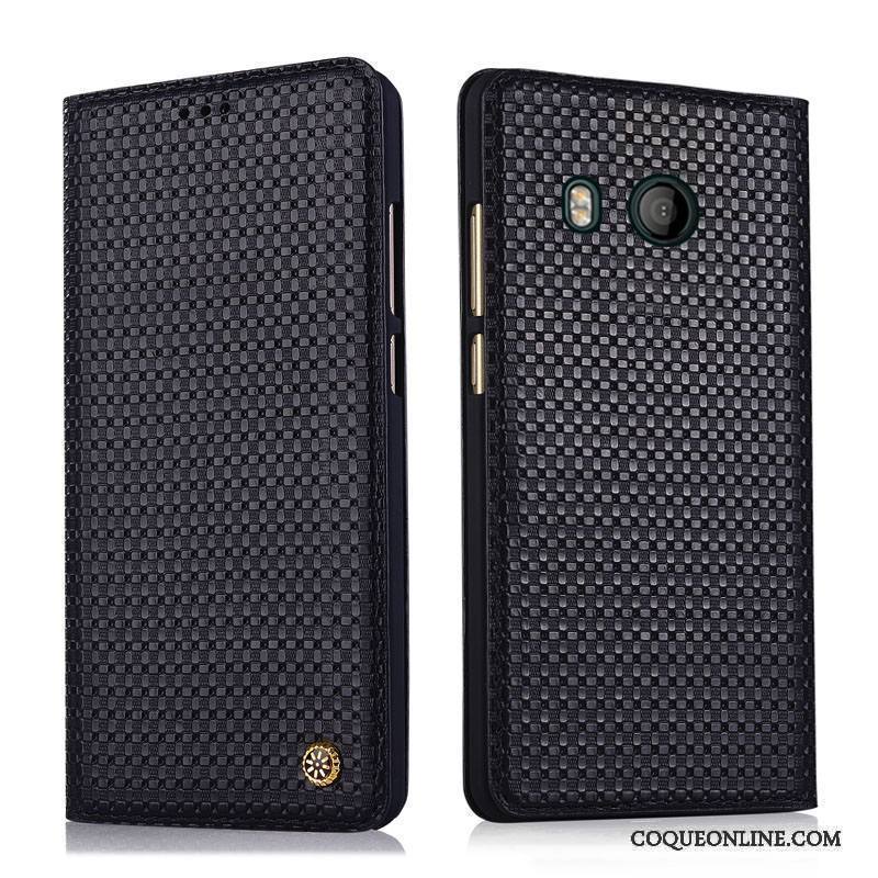 Htc U11 Cuir Coque De Téléphone Étui En Cuir Téléphone Portable Noir Protection