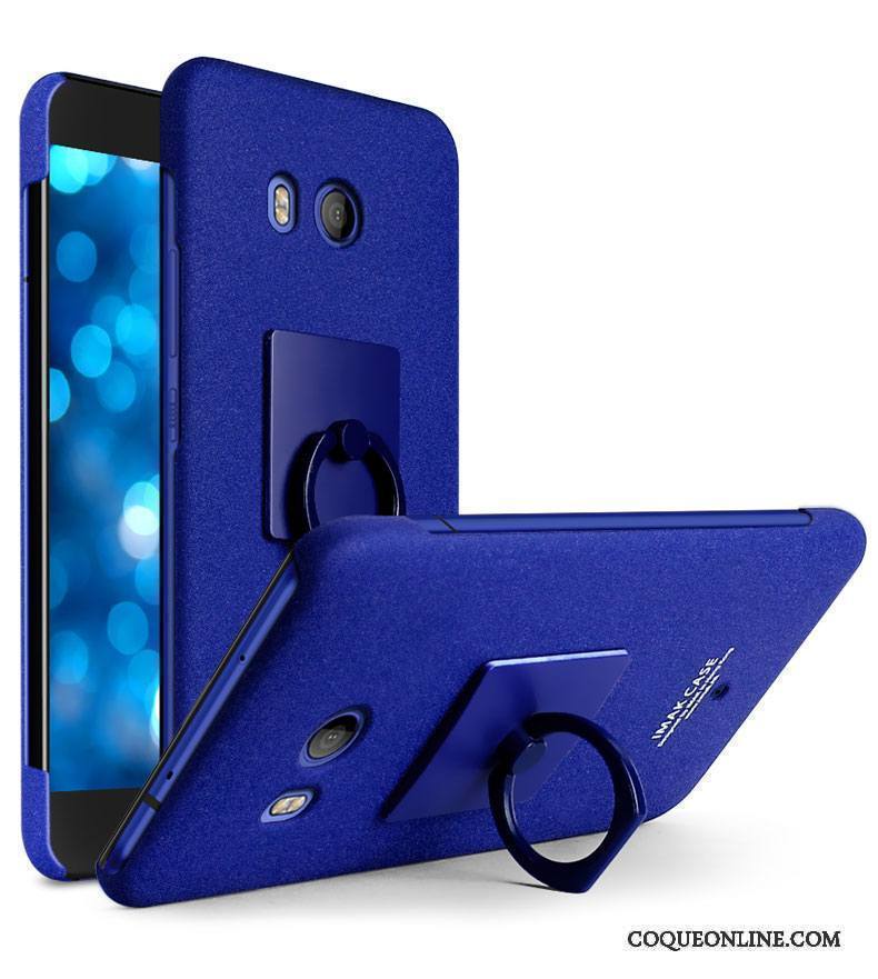 Htc U11 Incassable Coque De Téléphone Bleu Protection Téléphone Portable Délavé En Daim Étui