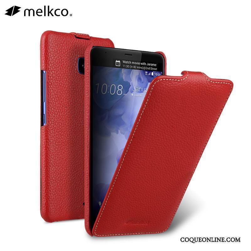 Htc U11 Étui En Cuir Rouge Coque De Téléphone Housse Protection Cuir Véritable