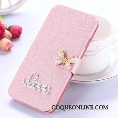 Huawei Ascend G6 Rose Étui En Cuir Coque De Téléphone Housse Protection