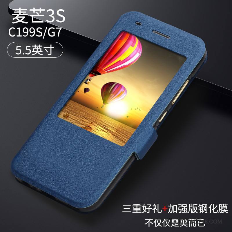 Huawei Ascend G7 Bleu Tout Compris Protection Étui En Cuir Coque De Téléphone Housse Incassable