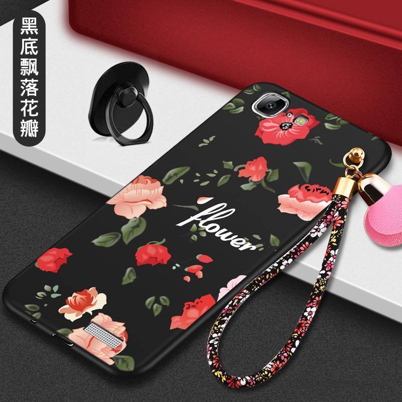 Huawei Ascend G7 Coque Noir Créatif Incassable Silicone Tout Compris Étui Fluide Doux