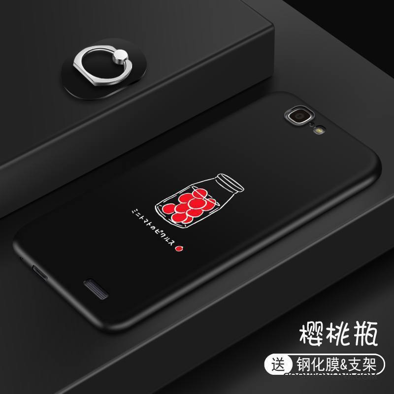 Huawei Ascend G7 Coque Personnalité Étui Créatif Silicone Tout Compris Incassable Noir