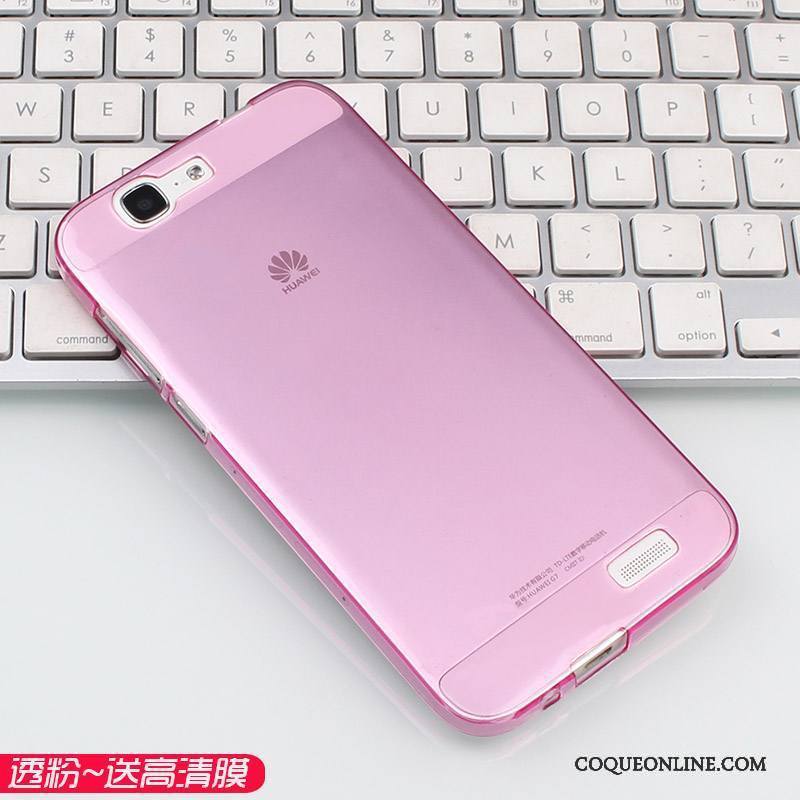 Huawei Ascend G7 Rose Transparent Grand Téléphone Portable Coque De Téléphone Incassable Très Mince