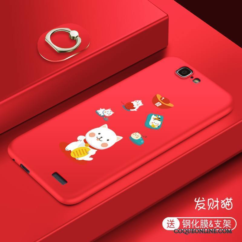 Huawei Ascend G7 Rouge Étui Protection Personnalité Coque De Téléphone Fluide Doux Tendance