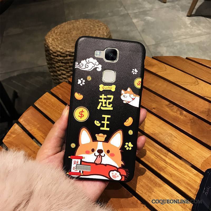 Huawei Ascend Mate 7 Chiens Nouveau Noir Coque De Téléphone De Fête Étui Charmant