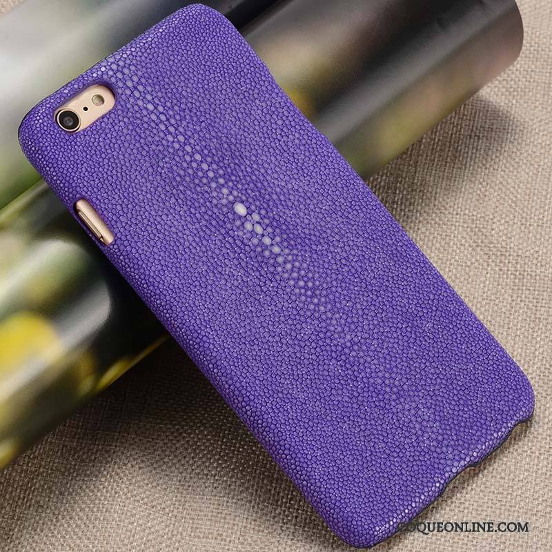 Huawei Ascend Mate 7 Coque Couvercle Arrière Difficile Perle Violet Cuir Véritable Étui