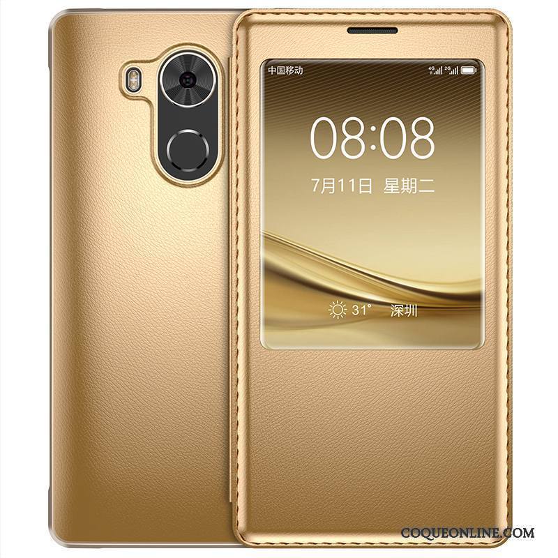 Huawei Ascend Mate 7 Coque De Téléphone Or Housse Protection Étui Étui En Cuir Incassable