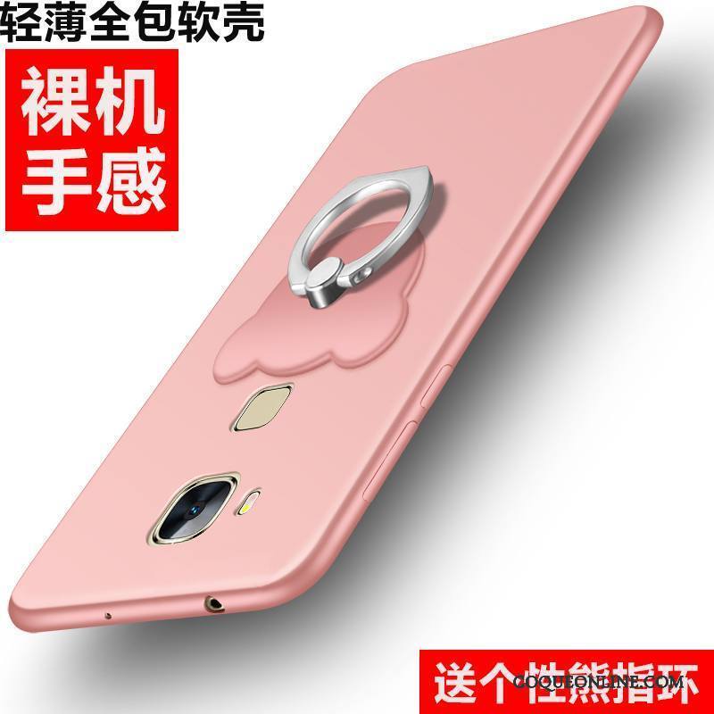 Huawei Ascend Mate 7 Coque Délavé En Daim Protection Fluide Doux Étui Nouveau Légères Rose