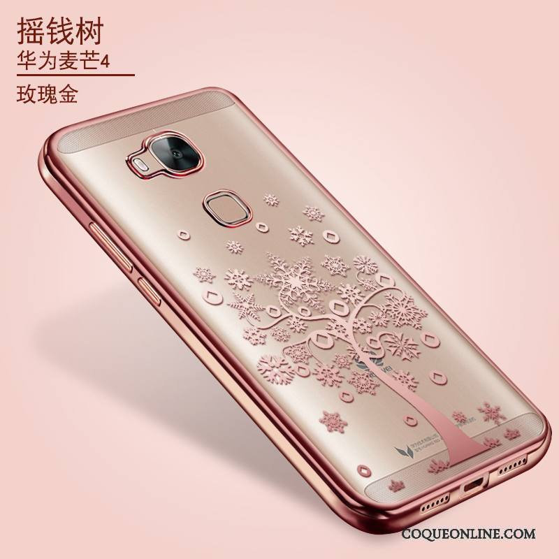 Huawei G7 Plus Coque Fluide Doux Nouveau Étui Transparent Silicone Rose Protection