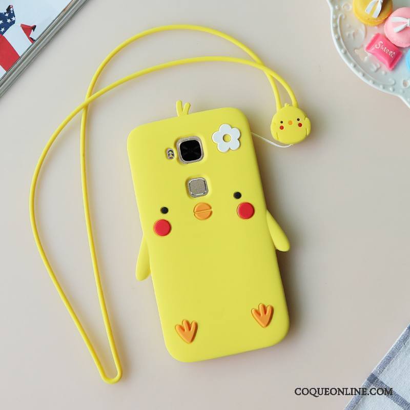 Huawei G7 Plus Coque Incassable Protection Tout Compris Étui Charmant Jaune