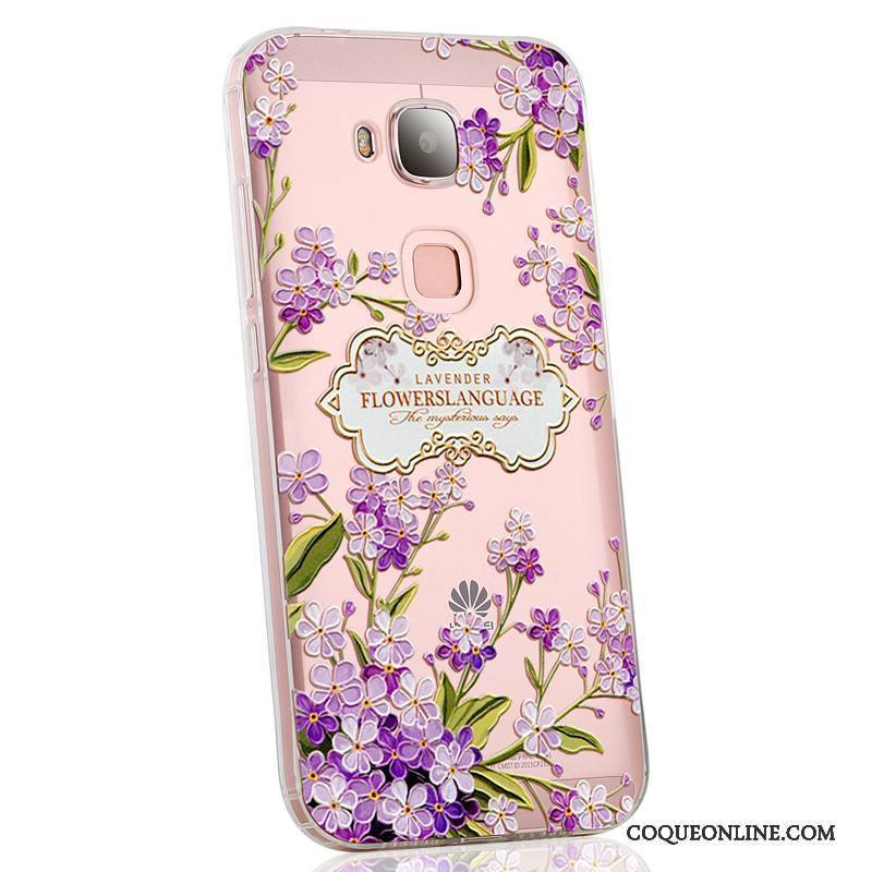 Huawei G7 Plus Fluide Doux Étui Coque De Téléphone Violet Personnalité Créatif Silicone