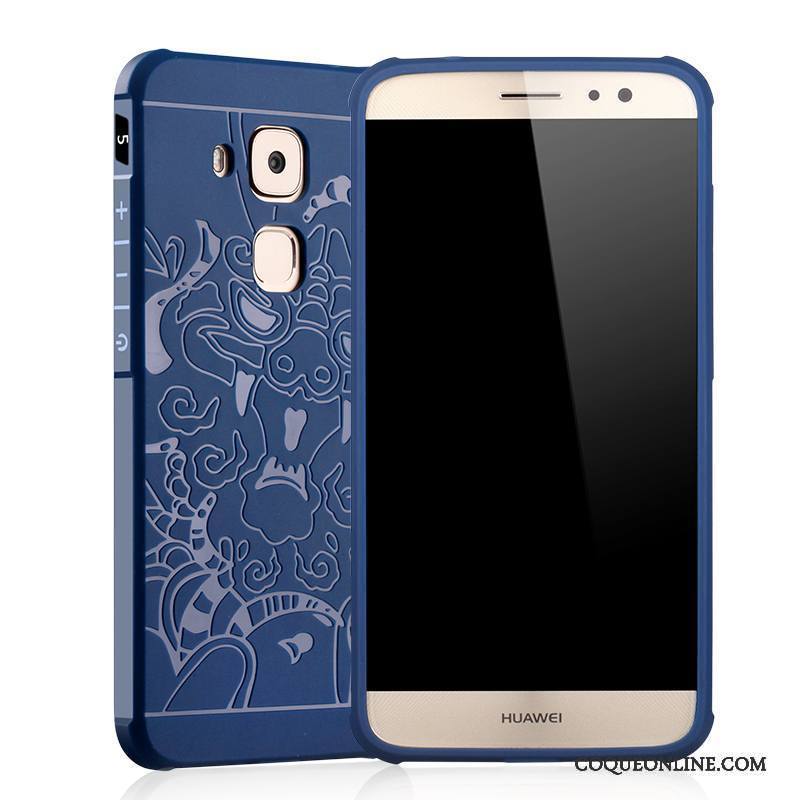 Huawei G7 Plus Jeunesse Bleu Incassable Étui Fluide Doux Coque De Téléphone Tout Compris