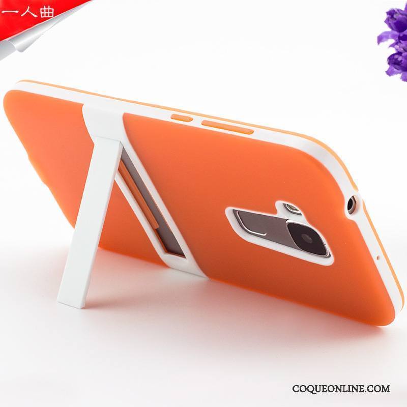 Huawei G7 Plus Protection Coque Orange Fluide Doux Étui En Cuir Téléphone Portable Silicone