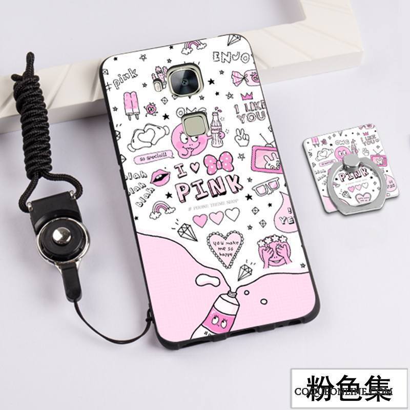 Huawei G7 Plus Rose Tendance Coque Protection Fluide Doux Incassable Étui