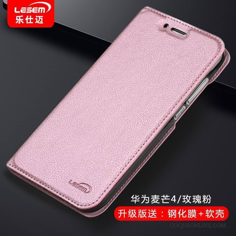 Huawei G7 Plus Téléphone Portable Silicone Étui Protection Rose Étui En Cuir Coque De Téléphone