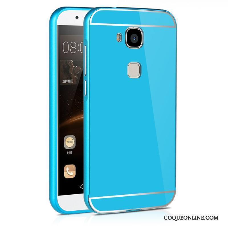 Huawei G7 Plus Étui Coque Incassable De Téléphone Protection Métal Bleu Clair