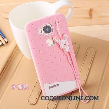 Huawei G7 Plus Étui Téléphone Portable Coque Fluide Doux Protection Rose Silicone