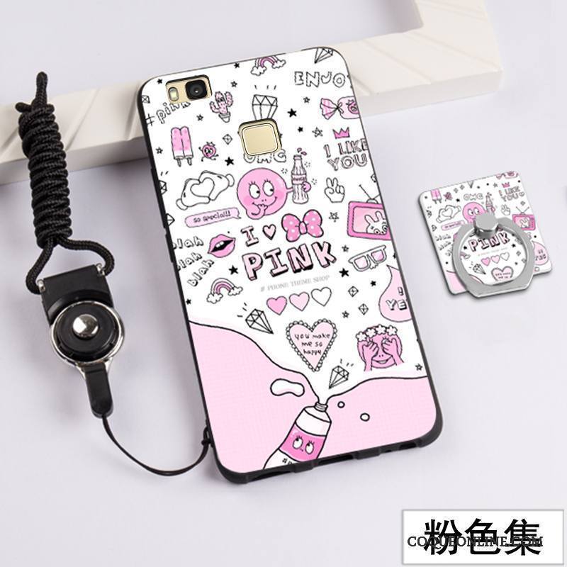 Huawei G9 Lite Téléphone Portable Coque De Téléphone Étui Dessin Animé Protection Silicone Rose