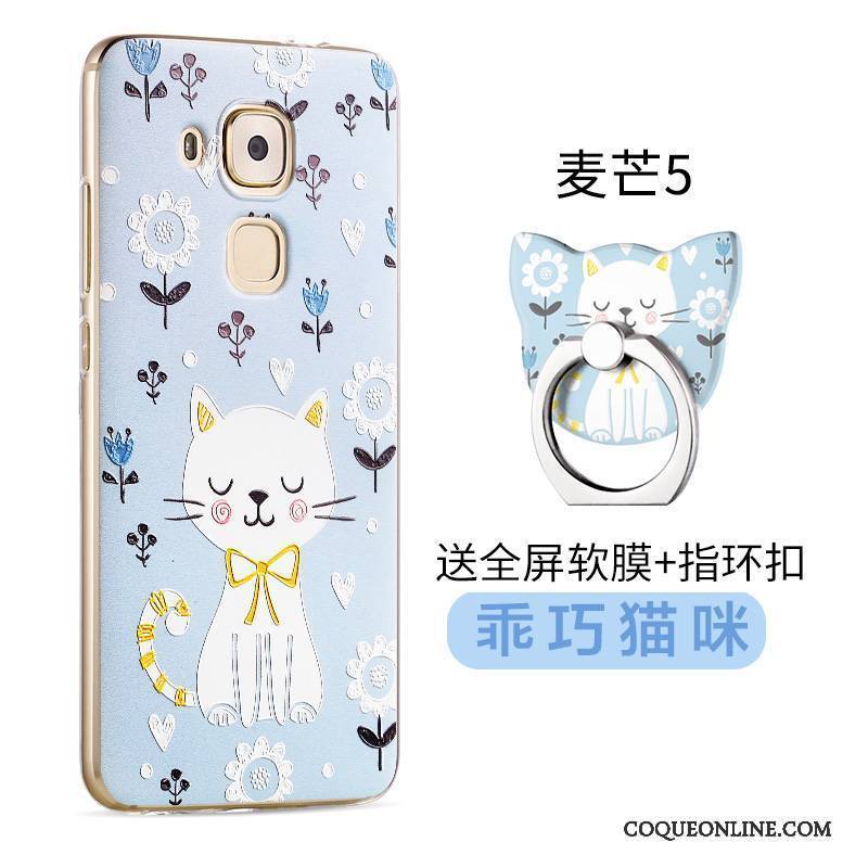 Huawei G9 Plus Charmant Tout Compris Étui Coque De Téléphone Silicone Bleu Clair Créatif