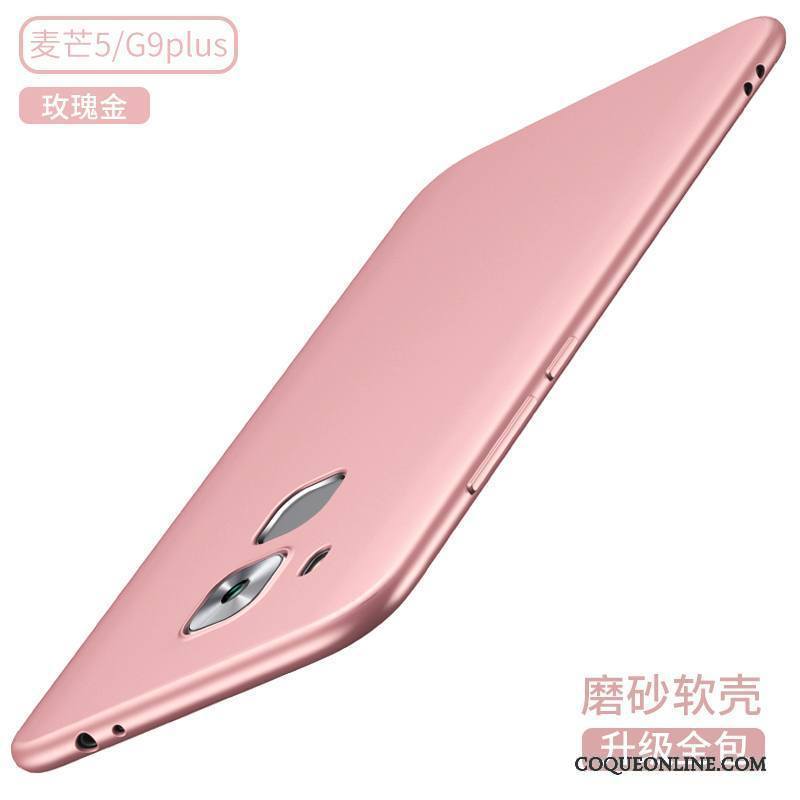 Huawei G9 Plus Coque De Téléphone Incassable Rose Protection Silicone Étui Fluide Doux