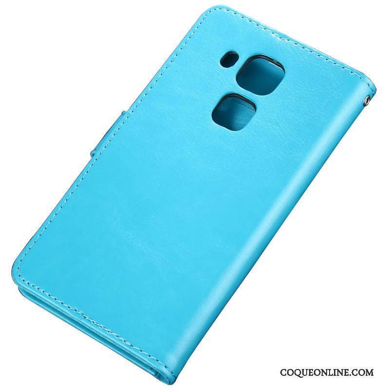 Huawei G9 Plus Coque De Téléphone Étui Téléphone Portable Tout Compris Incassable Étui En Cuir Bleu Clair