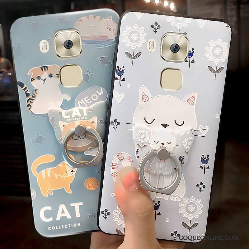 Huawei G9 Plus Coque Dessin Animé Silicone Charmant Bleu Clair Étui Frais Protection