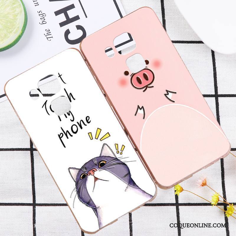 Huawei G9 Plus Coque Incassable Étui Fluide Doux Difficile Protection Rose