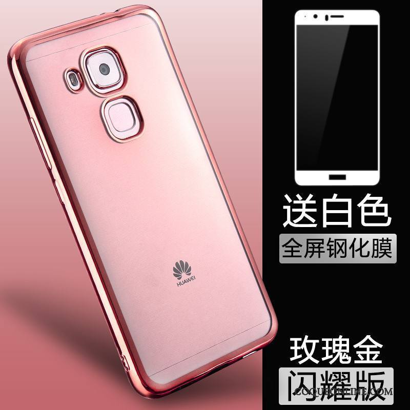 Huawei G9 Plus Coque Étui Silicone Transparent Rose Incassable Tout Compris Fluide Doux