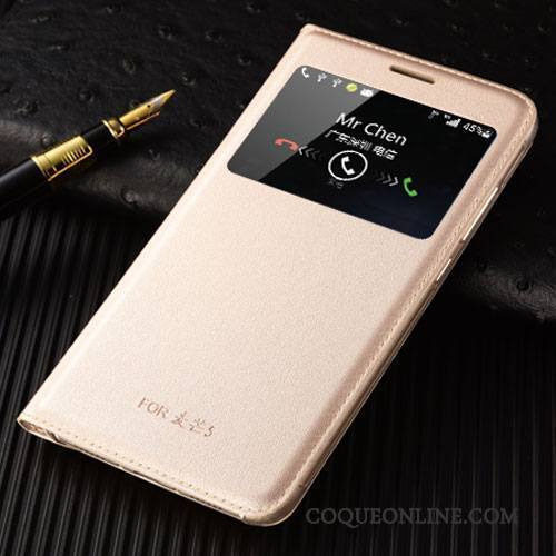 Huawei G9 Plus Incassable Protection Coque De Téléphone Clamshell Étui Étui En Cuir Or