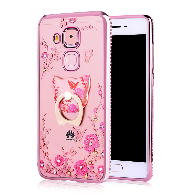 Huawei G9 Plus Incassable Étui Fluide Doux Silicone Coque De Téléphone Or Rose Tendance