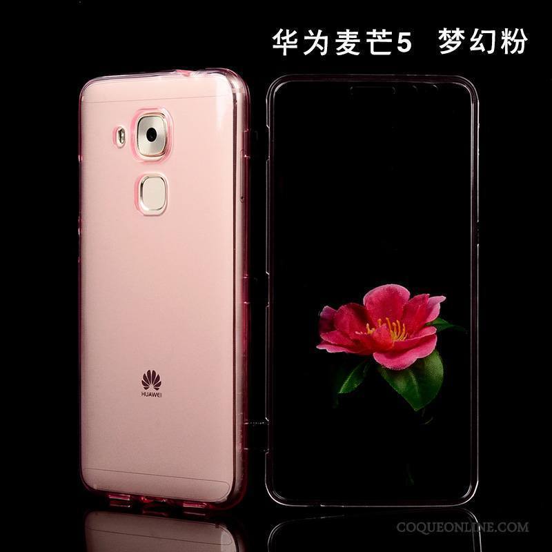 Huawei G9 Plus Silicone Fluide Doux Téléphone Portable Légère Housse Coque De Téléphone Rose