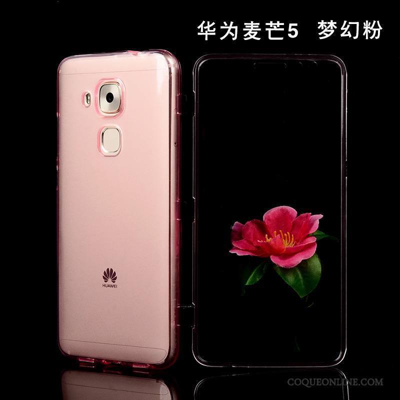 Huawei G9 Plus Silicone Fluide Doux Téléphone Portable Légère Housse Coque De Téléphone Rose