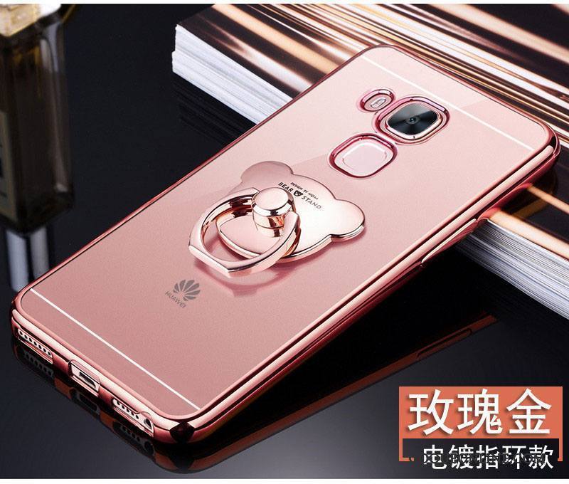 Huawei G9 Plus Tout Compris Silicone Coque Transparent Rose Étui Incassable